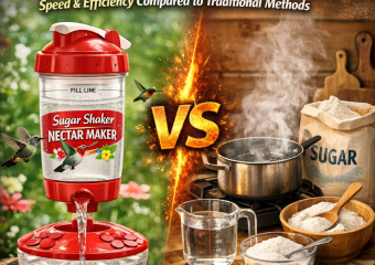 Chart comparing Sugar Shaker Nectar Maker and traditional methods for nectar preparation speed and efficiency.